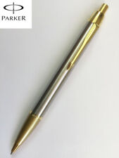 Parker IM Ballpoint Pen Stainless Steel Gold Trim With 0.7mm Black Refills picture