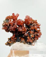 Amazing Vanadinite with Barite Crystals - Mibladen, Morocco - 22g rare Minerals picture