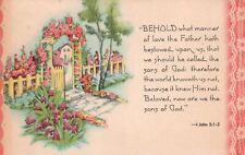 Vintage Postcard Behold What Manner Of Love The Father Hath Bestowed Upon Us picture