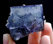 56g Natural Bismuthinite Purple FLUORITE & Pyrite Mineral Specimen/ Yaogangxian picture