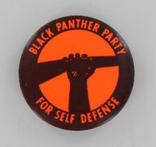 Black Panther Party For Self Defense 1967 Original Button Gun Fist Huey Newton picture
