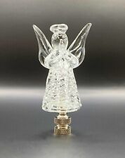 Holiday/Christmas Lamp Finial-Clear GLASS ANGEL-Polished Nickel Base picture