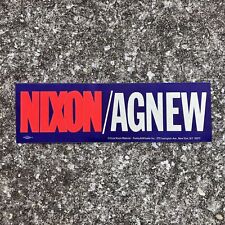 1968 Nixon-Agnew Bumper Sticker Deadstock new condition picture