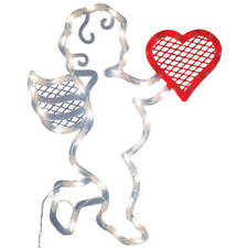 Cupid Silhouette with Heart, Lighted Window Decoration for Valentine’s Day picture