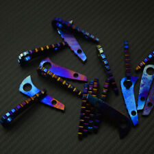 1PC Toasted Blue Anodized Titanium Back Spacer For Spyderco Paramilitary 2 NEW picture