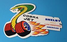 VINTAGE FORD MOTOR CO PORCELAIN SHELBY AMERICA SALES SERVICE GAS AUTOMOBILE SIGN picture
