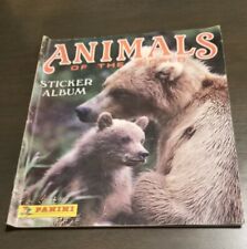 1989 Panini Animals of the World Sticker Album With 122 of 180 & 17 of 24 Bonus  picture