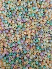 Vintage 1970's Pop Beads  About 3 ounce Bag of Pink Pastels Orange picture