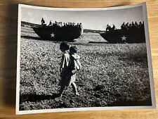 ANTIQUE WWII IHEYA SHIMA ORIGINAL WAR PHOTO OF A NATIVE AMERICAN GIRL CARRYING.. picture