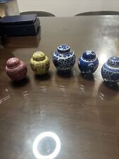 Mini Ginger Jars Set Of 5 Chinese Porcelain picture