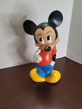Vintage Mickey Mouse Vinyl Coin Bank Disney 1972 picture