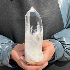 1.23Lb Natural Clear Quartz Obelisk wand Point Crystal Tower Healing DY728 picture