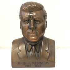 John F Kennedy JFK Brass Bust Bank 6
