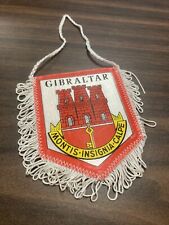 Pennant Vintage Gibraltar Montis Insignia Calpe Souvenir Flag Tassles Pennant P4 picture