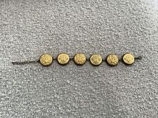 Vintage United States Military Academy USMA West Point Cadet Button Bracelet USA picture