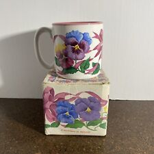 1992 Pansy June Bower Artist Flowers Bows Mug Flowers Inc Balloons NEW IN BOX picture