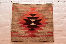 Antique Navajo Rug Textile Native American Indian Eye Dazzler 20x18 Sampler VTG picture