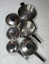 6 Piece Set Lifetime Cookware T304cc Stainless Steel Pots Pans Skillet picture