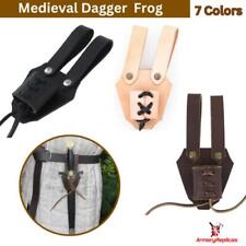 Genuine Leather Dagger Holster Medieval Adjustable Weapon Sword Frog | 8 Colors picture