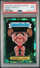 2020 GARBAGE PAIL KIDS GREEN SAPPHIRE 1 #51 RUSSELL MUSCLE PSA 9 2ND SERIES picture