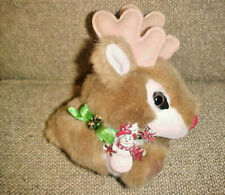 Vintage Rudy Reindeer Plush Birth Date 12-25-01 -  Swibco Red Nosed Rudolph picture