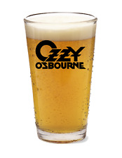Ozzy Osbourne (Black) - Rock & Roll - 16oz Pint Beer Glass Pub Barware Seltzer picture