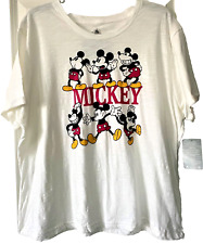 Mickey Mouse Disney Short Sleeve T Shirt Crop Top Women's Large XXL 2XL picture