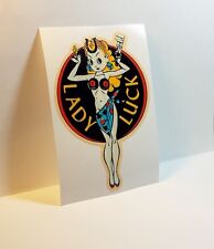 LADY LUCK Vintage Style DECAL, Vinyl STICKER, rat rod, racing picture