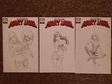 3 SPIDERMAN MARY JANE SPIDER GWEN ARTIST PROOF PRINTS OF ORIGINAL DRAWINGS picture