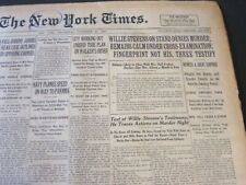 1926 NOVEMBER 24 NEW YORK TIMES - WILLIE STEVENS ON STAND DENIES MURDER- NT 6528 picture