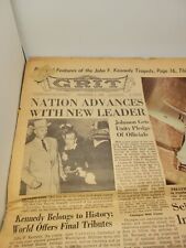 Vintage JFK Assassination Harvey Oswald Newspaper From CHICAGO Johnson picture