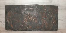 Vintage expressionist hand made copper wall hanging plaque wine makers  picture