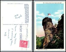 NORTH CAROLINA Postcard - Chimney Rock, Showing USA Flag S5 picture