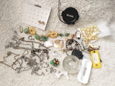 Junk drawer lot Kodak lens cover, broken jewelry beads, earring, keys ect A22 picture