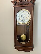 Waltham 31 Day Key Wind Wall Clock Wood Case Pendulum Approx. 24” Tall—Excellent picture