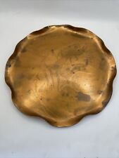 Vintage Brass Copper Trivet With Fish Engraved picture