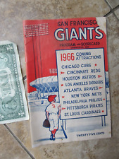 Scarce 1966 Vintage San Francisco Giants Program, Candlestick, California, GIFT picture