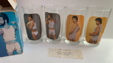 Set of 4 Vtg Striptease Sip & Strip Males High Ball Drinking Glasses & Orig. Box picture