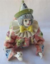 Exquisite Rare Porcelain Harlequin Clown Made in Italy Gumps San Francisco 18 picture