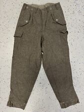 VINTAGE Three Crowns Swedish 1971 Army Green Wool C50 Cargo Pants Mens 31 No Tag picture