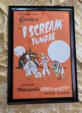UNFRAMED 1969 Ice Scream Sundae Haunted Mansion Carnation Poster Disneyland 50th picture