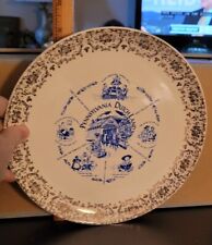 Vintage Souvenir Ceramic Plate PENNSYLVANIA DUTCH COUNTRY picture