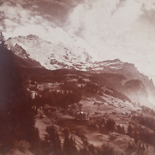 Jungfrau Wengern-Alp Swizterland Mountain Summit Region Photo Stereoview S471 picture