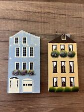 Shelia's Collectibles 1990 Rainbow Row Houses Lot Of 2 Charleston South Carolina picture
