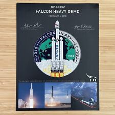 SpaceX Falcon Heavy Demo Authentic Flown Mission Fabric Stitched Numbered Patch picture