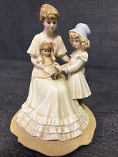 Vintage Limited Edition Muiscal Figurine Woman and Daughters Made In Japan picture