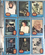 1977 Topps Star Wars Series 1 Blue Complete Set 1-66 Luke Skywalker Binder Cards picture