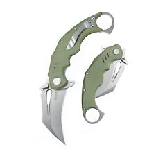 Kubey Wrath Karambit Folding Knife 14C28N Blade Finger Ring Stainless Steel Clip picture