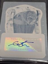☆~STAR WARS~☆ 1 of 1 AUTOGRAPH PRITING PLATE ☆ TOPPS 2019 CYAN ☆ ONE OF A KIND picture