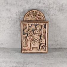 Vintage Anri Ferrandiz 3D Relief Wall Plaque Nativity Holy Family Made In Italy  picture